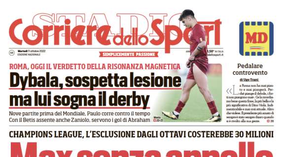 PRIMA PAGINA - Corriere dello Sport: “Max senza appello”