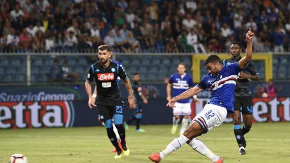 RILEGGI LIVE - Sampdoria-Napoli 3-0 (11' e 32' Defrel, 75' Quagliarella): che disfatta! Primo ko per Ancelotti 