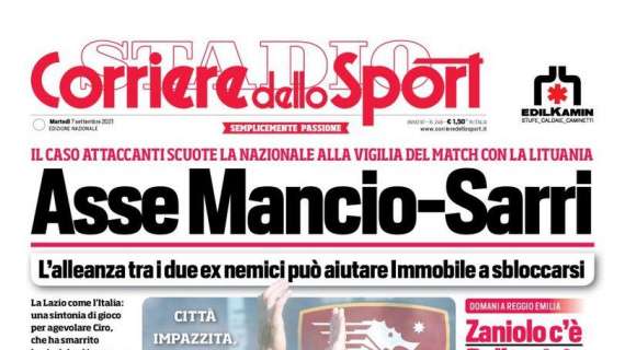 PRIMA PAGINA - Corriere dello Sport:  “DeLa accende Napoli-Juve”