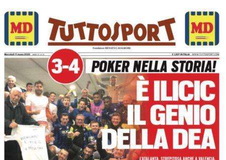 PRIMA PAGINA - Tuttosport - "Ilicic è il genio della Dea"