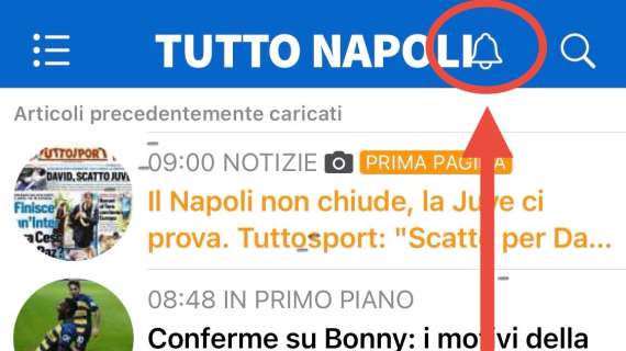 Attiva le notifiche per il mercato! Tuttonapoli ti invia le ultim'ora senza aprire l'app