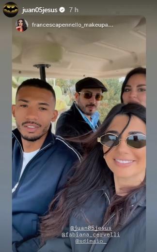 Gita domenicale per Juan Jesus: l'azzurro in Puglia con fidanzata e amici