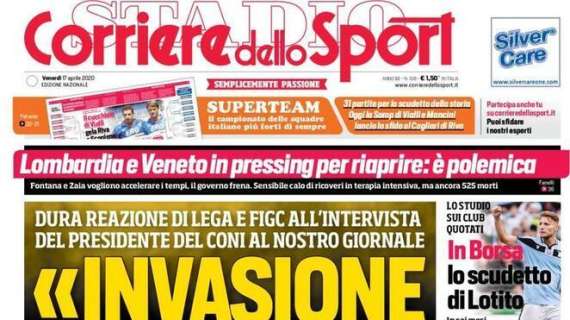 PRIMA PAGINA - CdS: "Club quotati in borsa, in sei mesi la Juve ha perso il 43.3%"