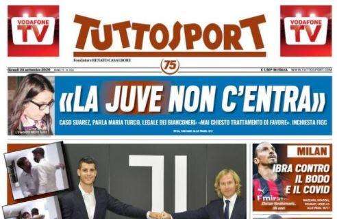 PRIMA PAGINA - Tuttosport: "Inter, anche Kanté! La Juve accoglie Morata"