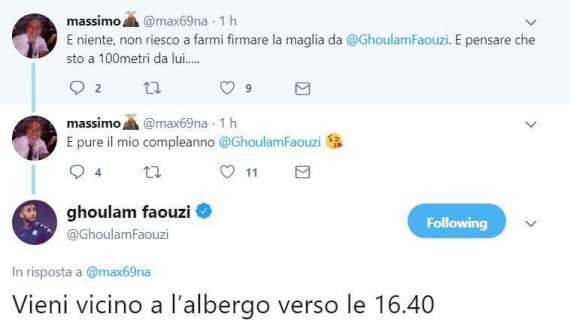 "Firmami la maglia, è il mio compleanno!", Ghoulam risponde al tifoso e gli dà appuntamento in hotel