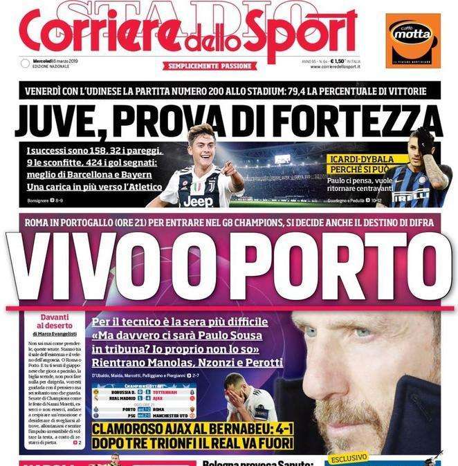 PRIMA PAGINA - CdS dopo le polemiche con la Juve: "Napoli, la trappola VAR"