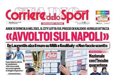 PRIMA PAGINA - CdS Campania: "Avvoltoi sul Napoli: ADL alza il muro su Milik e Kou"