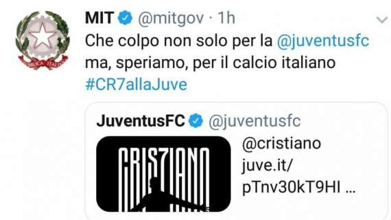 FOTO - Figuraccia per il Ministero delle Infrastrutture e dei Trasporti: prima il tweet per CR7, poi le scuse