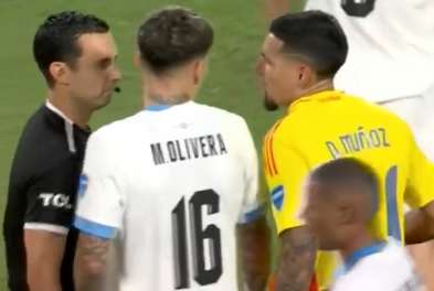 Copa America, la Colombia in 10 batte l'Uruguay e vola in finale: 46' per Olivera