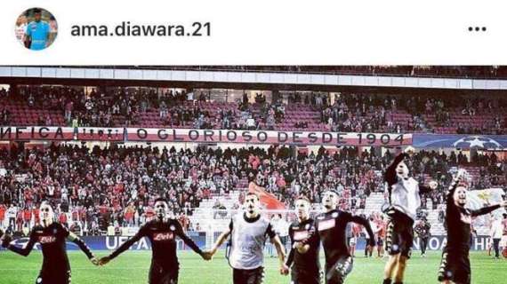 FOTO - Diawara celebra la vittoria su Instagram: "Emozioni Champions!"