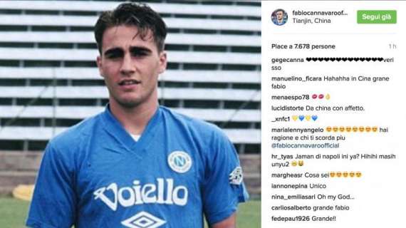 FOTO - Fabio Cannavaro pubblica foto in maglia Napoli per l'anniversario: "O' primm ammore nun se scord maie"