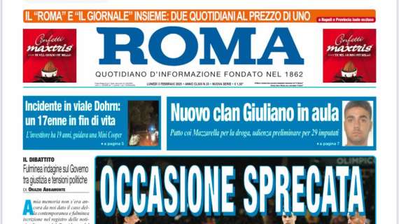 Il Roma: "Occasione sprecata"