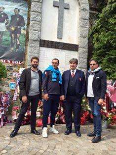 FOTO - In visita alla Basilica di Superga: Sarri, Giuntoli ed Edo DL omaggiano la memoria del Grande Torino