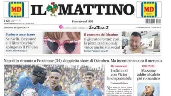 PRIMA PAGINA – Il Mattino celebra Victor: “GolOsi!”