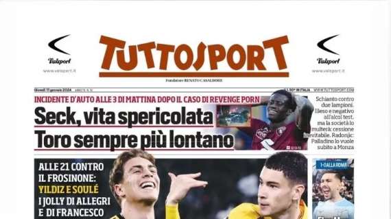 PRIMA PAGINA - Tuttosport: "Osimhen-Kvara, che bufera!"