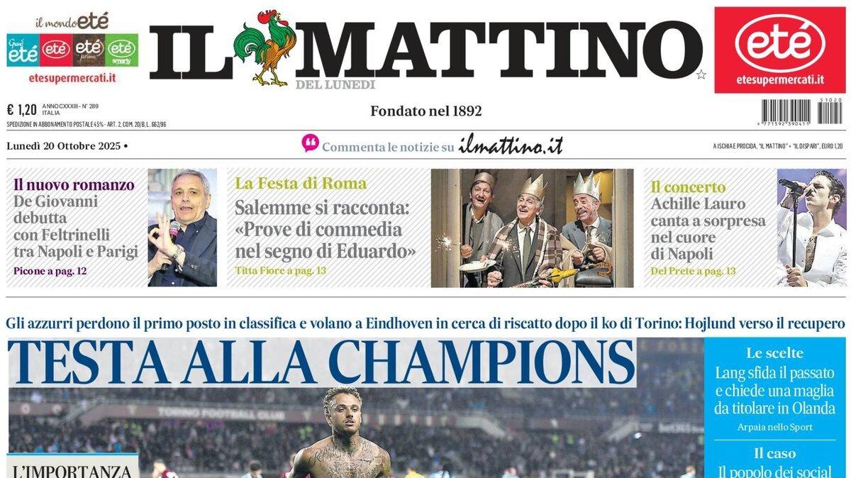Il Mattino: "Testa alla Champions"