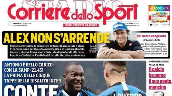 PRIMA PAGINA - CdS: "Conte alla rovescia. Inter, stasera la Samp" 