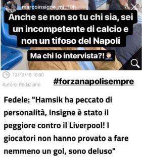 FOTO - Critiche ad Insigne, il fratello Marco contro Fedele: “Sei un incompetente e non tifi Napoli!”