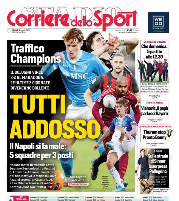 Corriere dello Sport: "Tutti addosso, traffico Champions"
