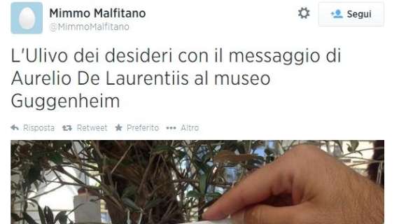 De Laurentiis e il messaggio sotto l’Ulivo dei desideri: “Che il Napoli batta l’Athletic”