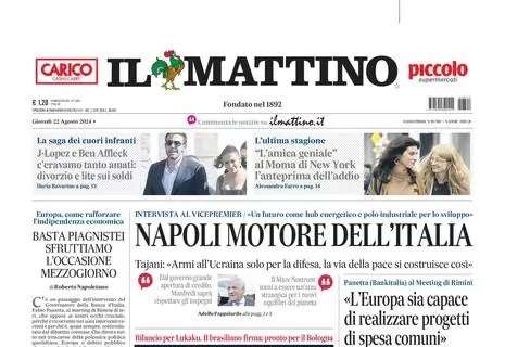 Il Mattino: "Napoli, lo sprint di Neres"