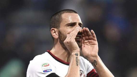 Milan, Bonucci mette all'asta la maglia indossata contro il Napoli