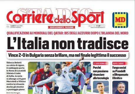 PRIMA PAGINA - CdS: "L'Italia non tradisce"