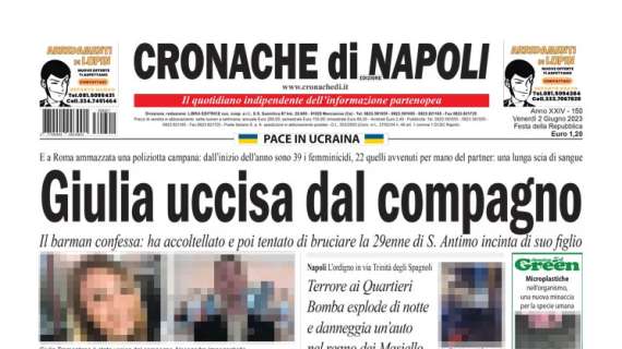 PRIMA PAGINA - Cronache di Napoli: "Italiano resta in pole per la panchina"