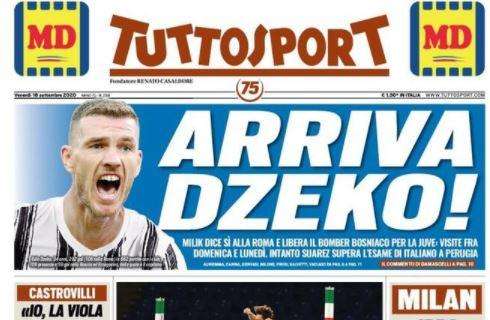 PRIMA PAGINA - Tuttosport: "Milik libera Dzeko per la Juve"