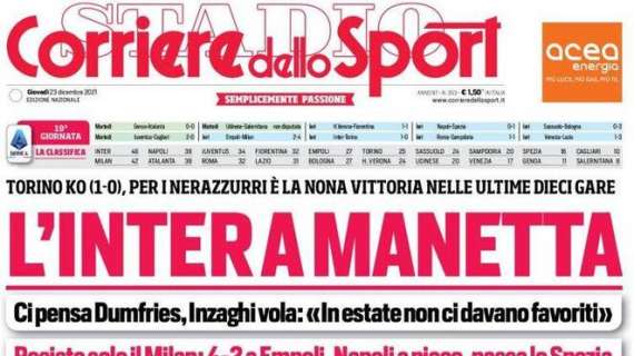 PRIMA PAGINA - CdS: "Napoli a picco, passa lo Spezia"