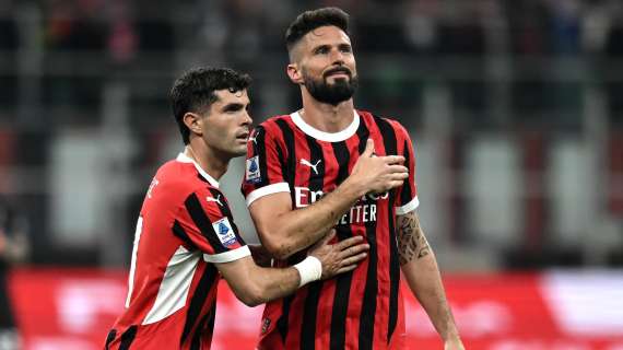 Il Milan saluta Giroud: "Indimenticabile il tuo gol al Napoli e la doppietta con l'Inter"