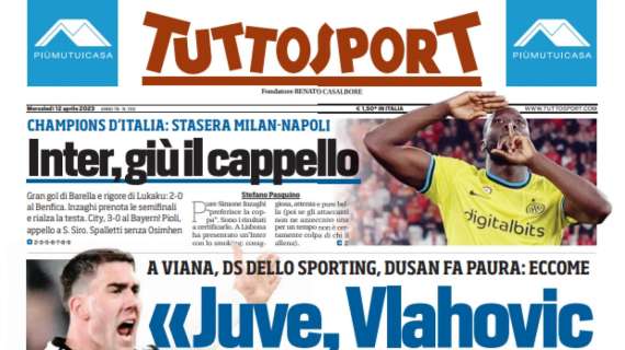 PRIMA PAGINA - Tuttosport: "Juve, Vlahovic non è in crisi"