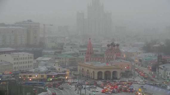FOTO - Temperature glaciali per Spartak-Napoli: a Mosca già nevica