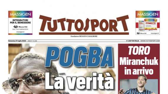 PRIMA PAGINA - Tuttosport: "Pogba, la verità"