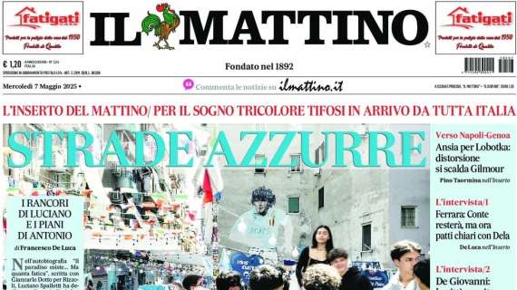 Il Mattino: "Ansia per Lobotka: distorsione, si scalda Gilmour"