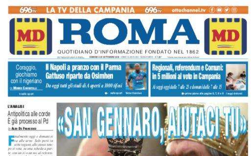 PRIMA PAGINA - Il Roma: "Napoli a pranzo con il Parma, Gattuso riparte da Osimhen"