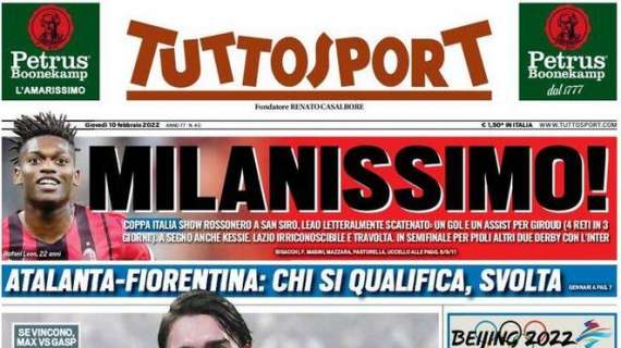 PRIMA PAGINA - Tuttosport: "Milanissimo!"