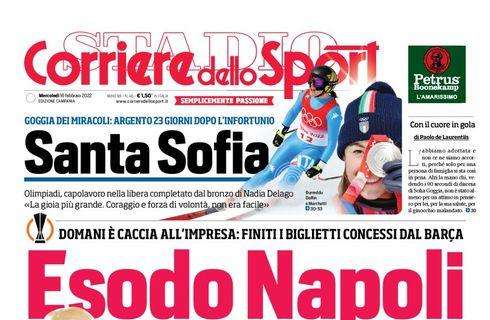 PRIMA PAGINA - CdS Campania: “Esodo Napoli"