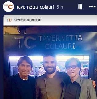 Conte e Oriali a cena al borgo Santa Croce: lo scatto sui social