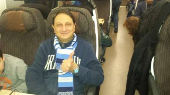 FOTO – In viaggio verso Torino, Frecciarossa colorati d’azzurro: “Saremo tanti, un pericolo chiudere il settore ospiti”