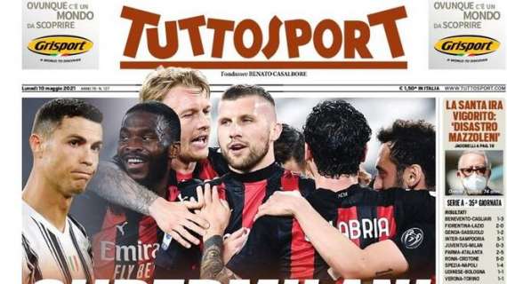 PRIMA PAGINA - Tuttosport: "Super Milan! Addio Pirlo"