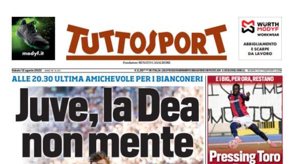 PRIMA PAGINA Tuttosport: "Juve, la Dea non mente"