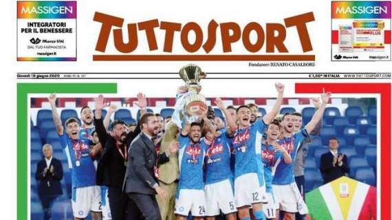PRIMA PAGINA - Tuttosport ammette: "Trionfo Napoli, disastro Sarri"
