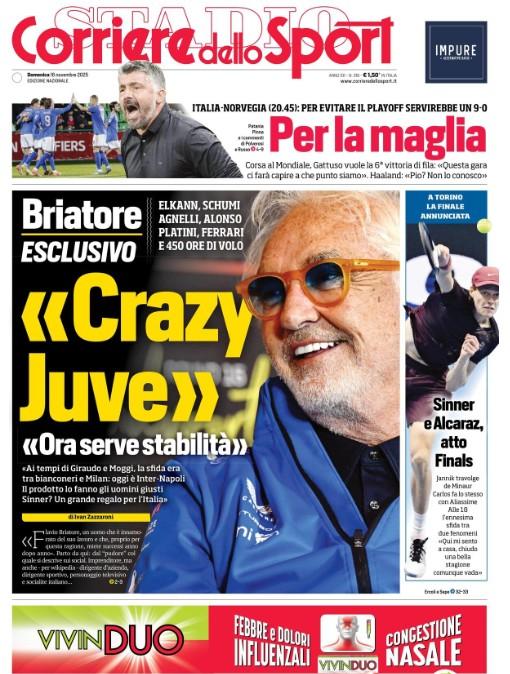 Corriere dello Sport in taglio alto sulla Nazionale: "Per la maglia"