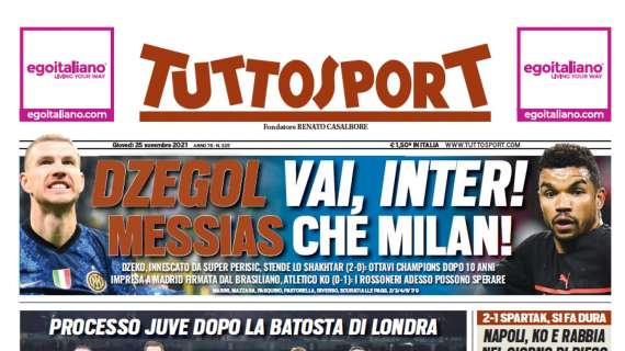 PRIMA PAGINA - Tuttosport: "Napoli, ko e rabbia nel giorno di Diego"