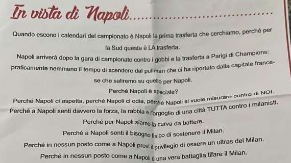 Curva Sud Milan: Napoli ci aspetta e ci odia, siamo pronti per la sfida!