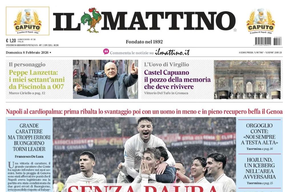 Il Mattino: "Senza paura"