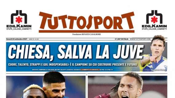PRIMA PAGINA - Tuttosport: "Scappa Napoli"