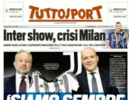 PRIMA PAGINA - Tuttosport: "Inter show, crisi Milan"