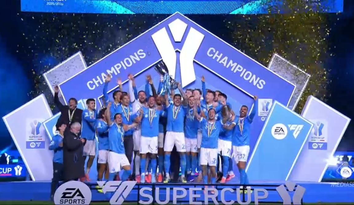 Il Napoli vince la Supercoppa: ecco quanto incasserà il club partenopeo